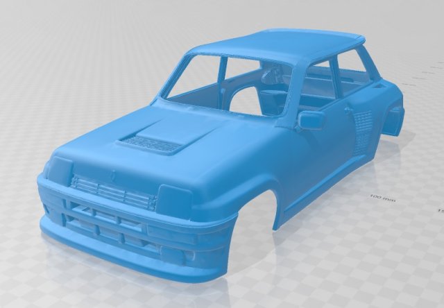 renault 5 turbo 1980 printable body car 3D Baskı Modeli .c4d .max .obj .3ds .fbx .stl .blend 