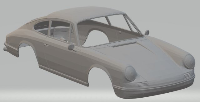 porsche 911 1967 printable body car Modelo de Impressão 3D .c4d .max .obj .3ds .fbx .stl .blend 
