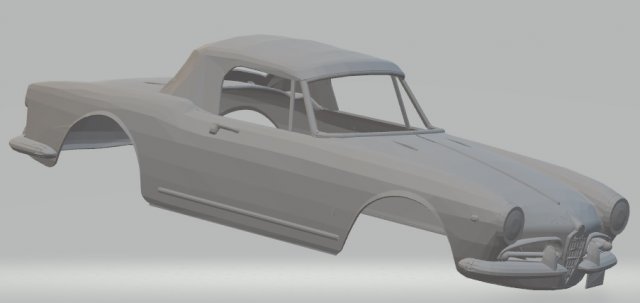 alfa romeo guilietta spider printable body car 3D प्रिंट मॉडल .c4d .max .obj .3ds .fbx .stl .blend 
