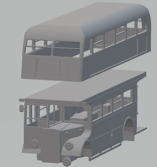 london bus printable body 3D प्रिंट मॉडल .c4d .max .obj .3ds .fbx .stl .blend