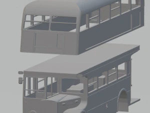 Corpo stampabile dell'autobus di Londra Modello di stampa 3D