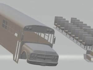 gmc bluebird school bus 1972 printable 3D Print Model