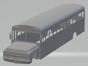 gmc bluebird school bus 1972 printable Modelo de Impressão 3D