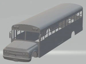 gmc bluebird school bus 1972 printable 3D Print Model