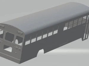 gmc bluebird school bus 1972 printable 3D Print Model