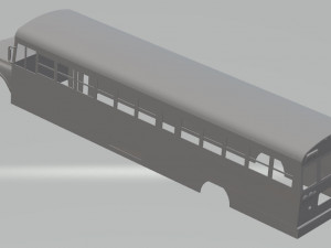 gmc bluebird school bus 1972 printable Modelo de Impressão 3D