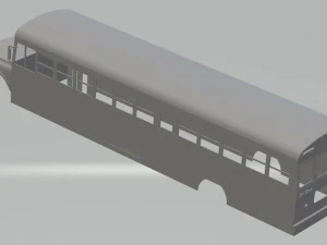 gmc bluebird school bus 1972 printable 3D Print Model