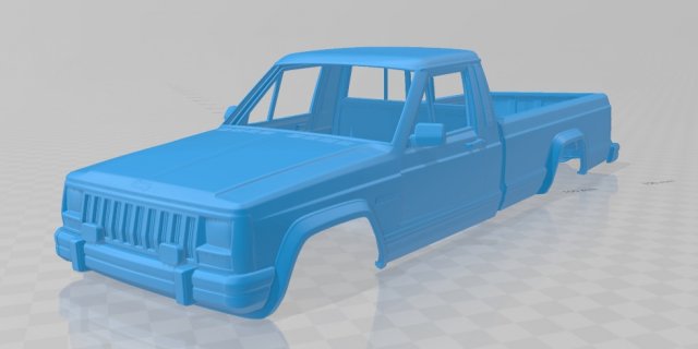 jeep comanche 1984 printable body car Modelo de Impressão 3D .c4d .max .obj .3ds .fbx .stl .blend 