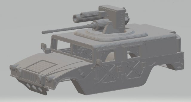hummer h1 printable body car Model do druku 3D .c4d .max .obj .3ds .fbx .stl .blend