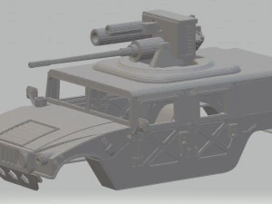 кузов hummer h1 для друку 3D Принт Модель
