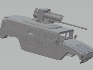 hummer h1 printable body car Model do druku 3D