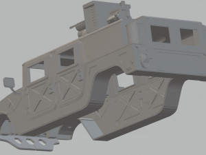 hummer h1 printable body car Model do druku 3D