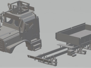 medium tactical vehicle replacement prinatble truck 3D 打印模型