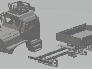 medium tactical vehicle replacement prinatble truck 3D Print Model