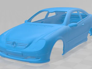 मर्सिडीज C230 कंप्रेसर प्रिंट करने योग्य बॉडी कार 3D प्रिंट मॉडल