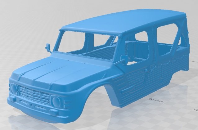 citroen mehari printable body car 3D Baskı Modeli .c4d .max .obj .3ds .fbx .stl .blend 