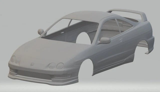 acura integra type r dc2 printable body car 3D Print Model .c4d .max .obj .3ds .fbx .stl .blend 