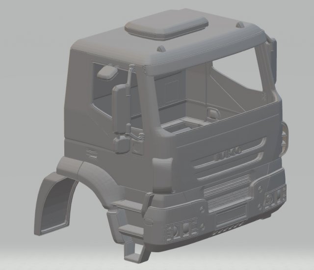 iveco eurostar printable cabin truck 3D Принт Модель .c4d .max .obj .3ds .fbx .stl .blend 