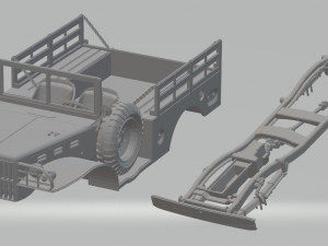 dodge wc-51 printable military truck Modelo de impresión 3D