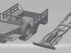 Dodge WC-51 caminh&atilde;o militar para impress&atilde;o Modelo de Impressão 3D