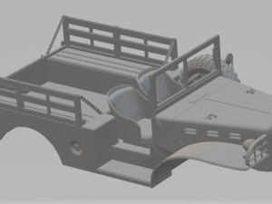 dodge wc-51 printable military truck Model Cetak 3D