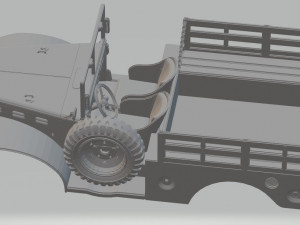 dodge wc-51 printable military truck Model Cetak 3D