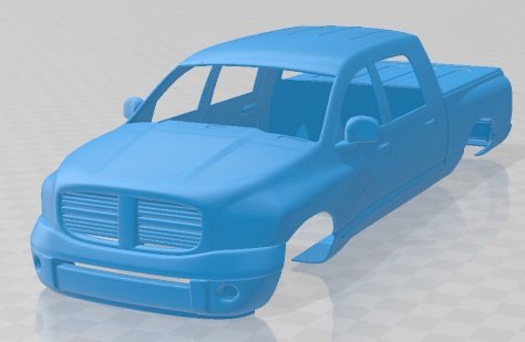 Dodge Ram 2500 Printable Body Car Model do druku 3D .c4d .max .obj .3ds .fbx .stl .blend 