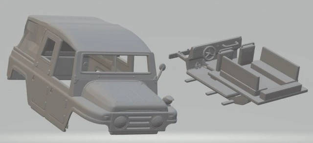 austin champ military jeep printable body car 3D Print Model .c4d .max .obj .3ds .fbx .stl .blend 