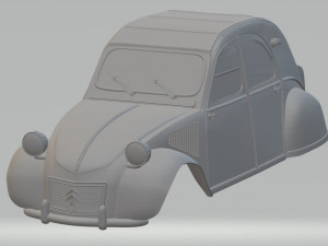 citroen 2cv printable body car 3D 프린트 모델