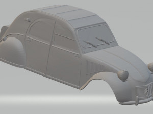 citroen 2cv printable body car Model do druku 3D