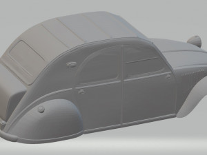 citroen 2cv printable body car Model do druku 3D