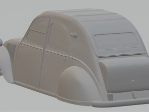 citroen 2cv printable body car Model do druku 3D