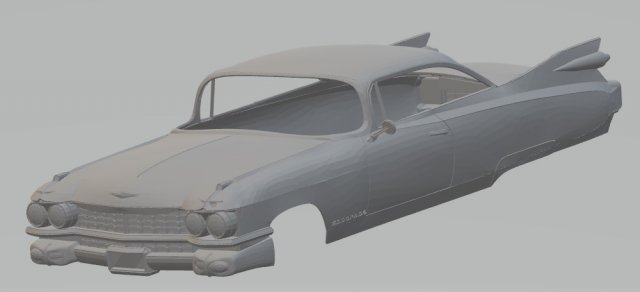 cadillac el dorado 1959 printable body car Modèles 3D en vedette .c4d .max .obj .3ds .fbx .stl .blend 