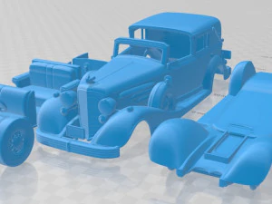 cadillac v16 cidade 1933 carro para imprimir Modelo de Impressão 3D