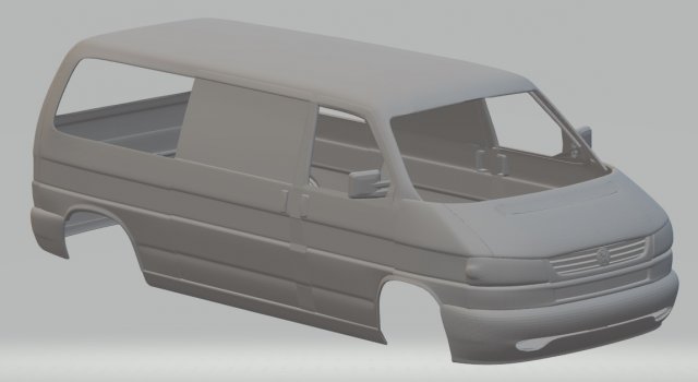 volkswagen t4 printable body van 3D 打印模型 .c4d .max .obj .3ds .fbx .stl .blend 