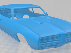 pontiac gto judge 1969 printable body car 3D-Druckmodell