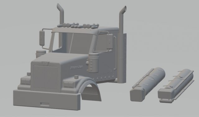 western star 4900sf printable cabin truck Modelo de impresión 3D .c4d .max .obj .3ds .fbx .stl .blend