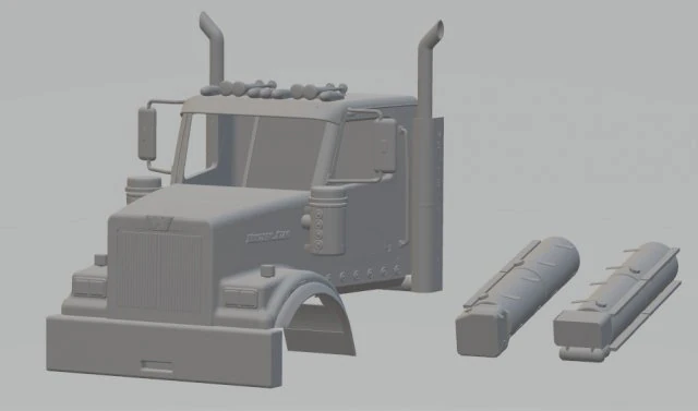 western star 4900sf printable cabin truck 3D Print Model .c4d .max .obj .3ds .fbx .stl .blend 