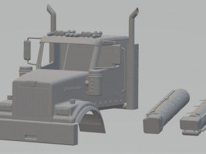 western star 4900sf printable cabin truck 3D 프린트 모델