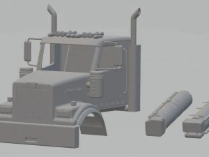western star 4900sf yazdırılabilir kabinli kamyon 3D Baskı Modeli