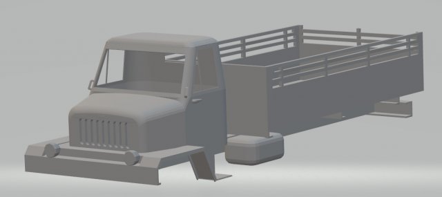 praga v3s printable truck 3Dプリントモデル .c4d .max .obj .3ds .fbx .stl .blend 