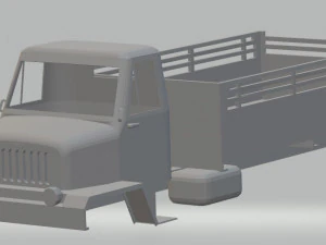 Praga v3s druckbarer LKW 3D Druckmodell