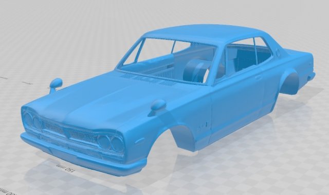 nissan skyline 2000 gt-r printable body car 3D Print Model .c4d .max .obj .3ds .fbx .stl .blend