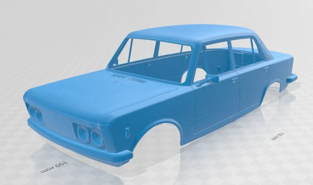 fiat 125 printable body car 3D Print Model .c4d .max .obj .3ds .fbx .stl .blend