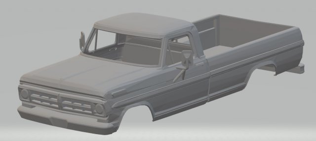 f 100 - 1969 printable body truck 3D-printmodel .c4d .max .obj .3ds .fbx .stl .blend 