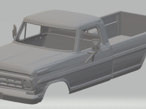f 100 - 1969 printable body truck 3D-printmodel