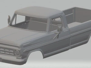 f 100 - 1969 badan truk yang dapat dicetak Model Cetak 3D