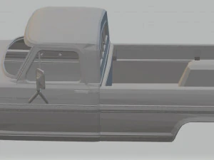 f 100 - 1969 printable body truck 3D Print Model