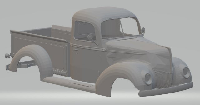 f 100 supernats 1938-1940 printable body truck Modello di stampa 3D .c4d .max .obj .3ds .fbx .stl .blend 