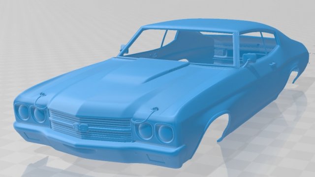 chevrolet chevelle ss 396 hardtop coupe 1970 3D Принт Модель .c4d .max .obj .3ds .fbx .stl .blend 